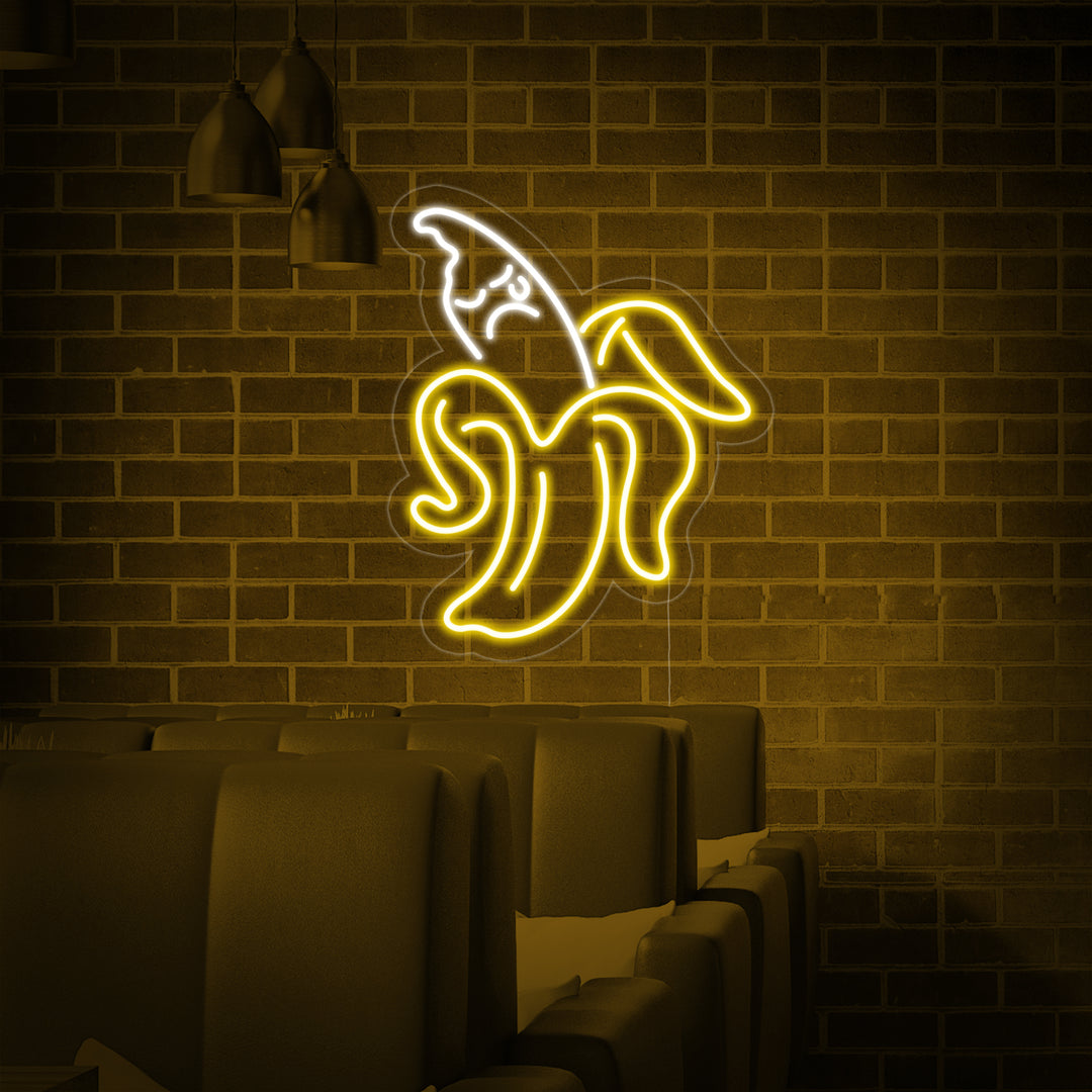 "Banane, Frucht" Neonschrift