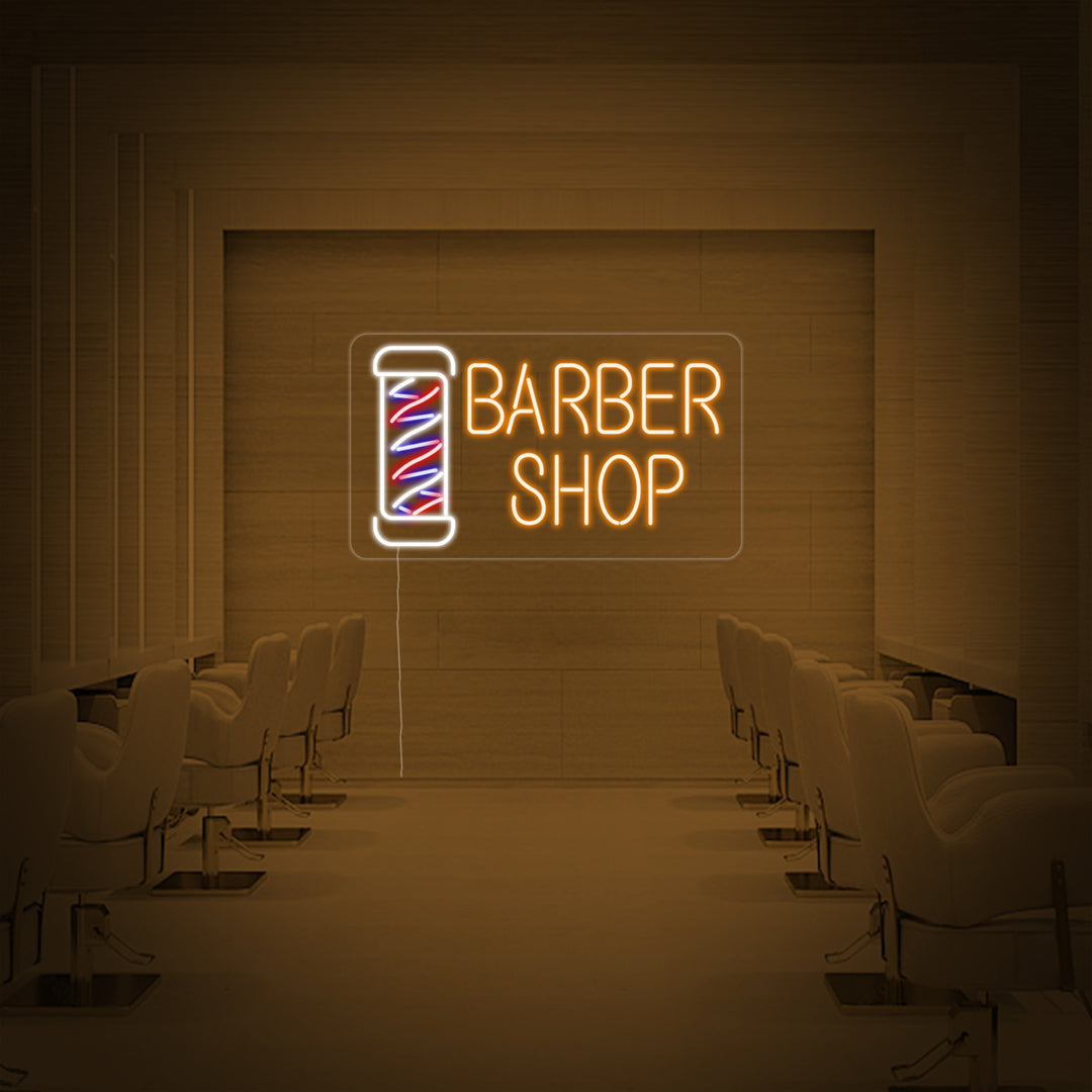"Barber Shop" Neonschrift