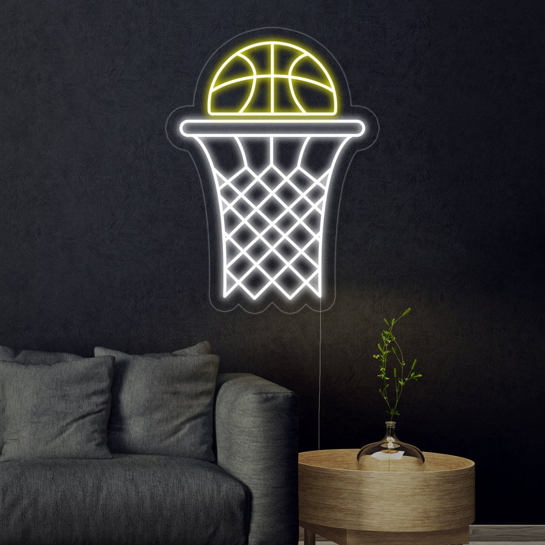 "Basketballnetz" Neonschrift