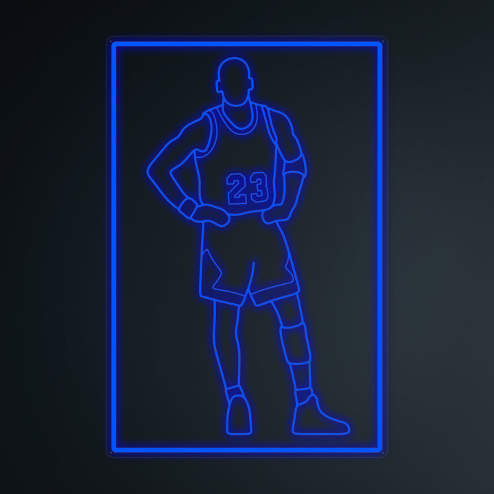 "Basketballspieler 23" Mini-Neonschild