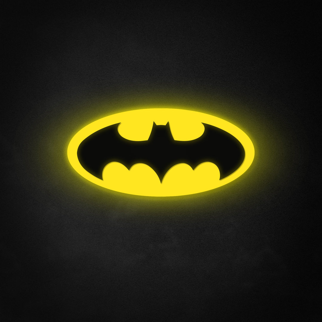 "Bat -Logo -Kunst, Filmcharakter" Neon Like