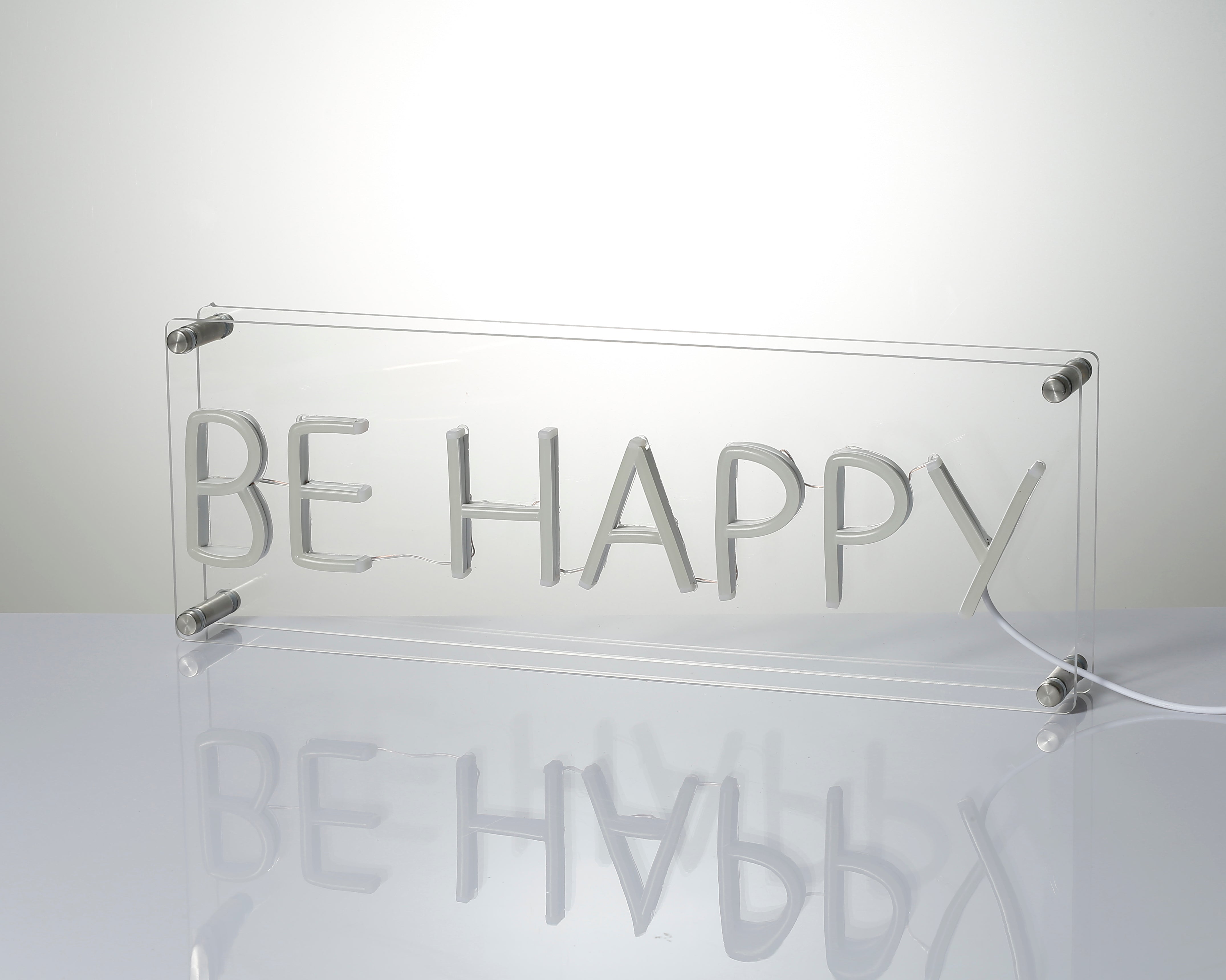 "Be Happy" Desk LED Neonschrift