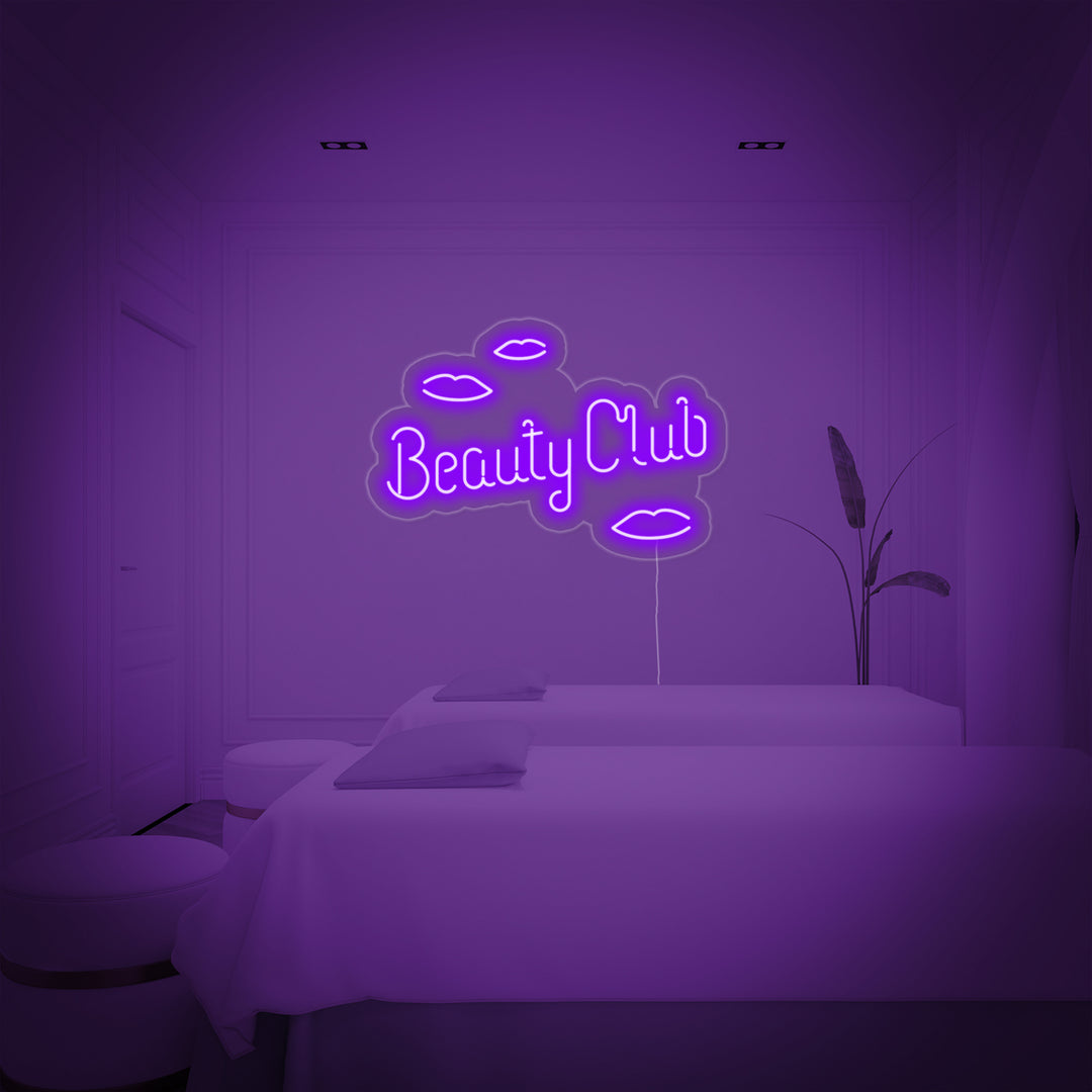 "Beauty Club" Neonschrift