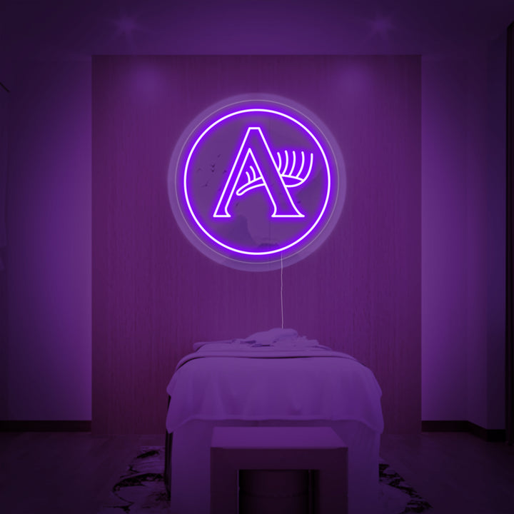 "Schönheit Auge Schrägstrich" Neonschrift