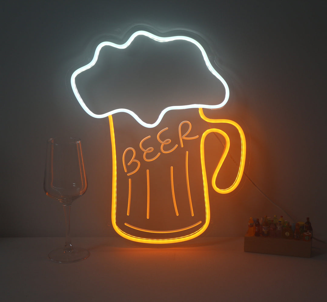 "Beer, Bierkrug" Mini Neonschrift