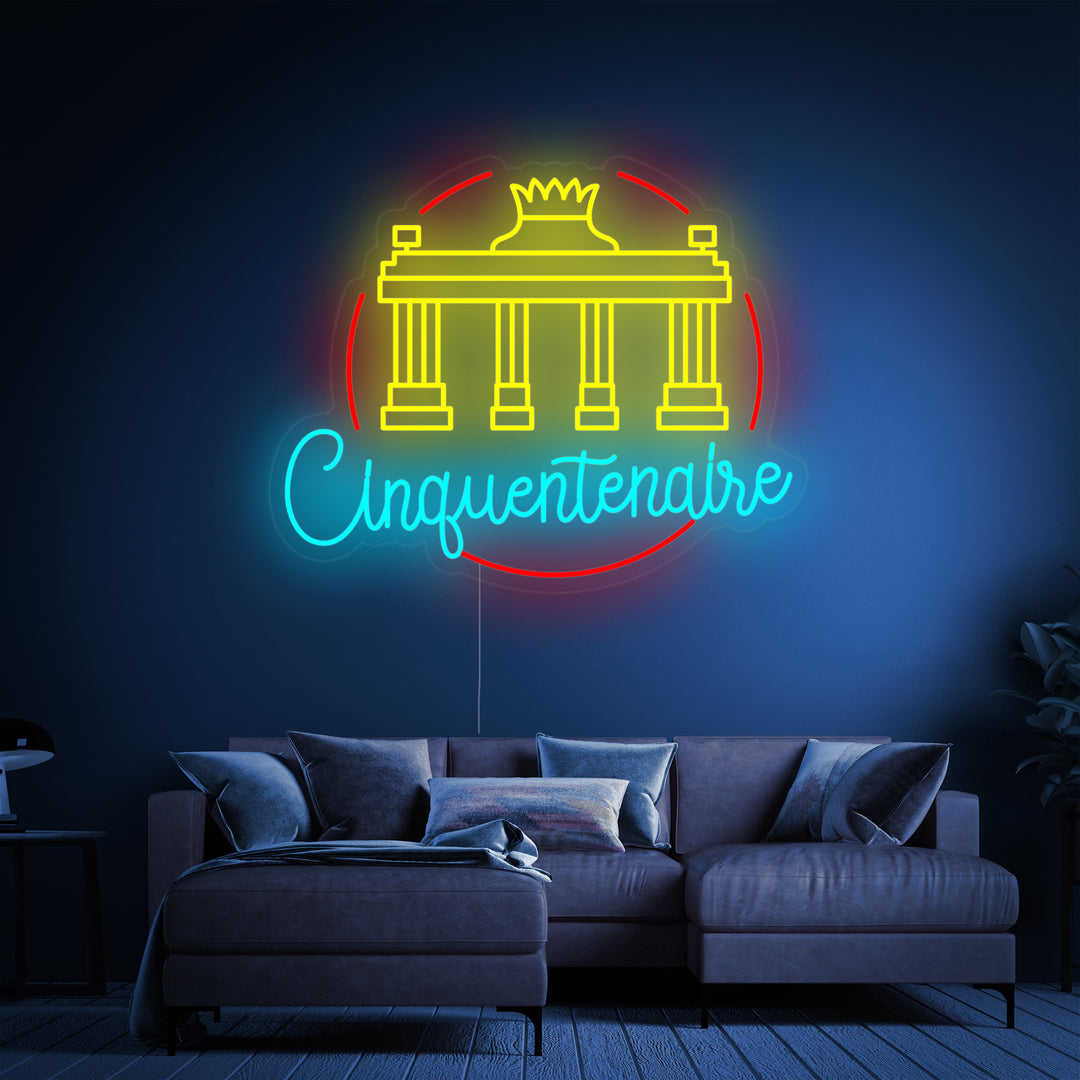 "Cinquantenaire Park In Brüssel, Belgien" Neonschrift