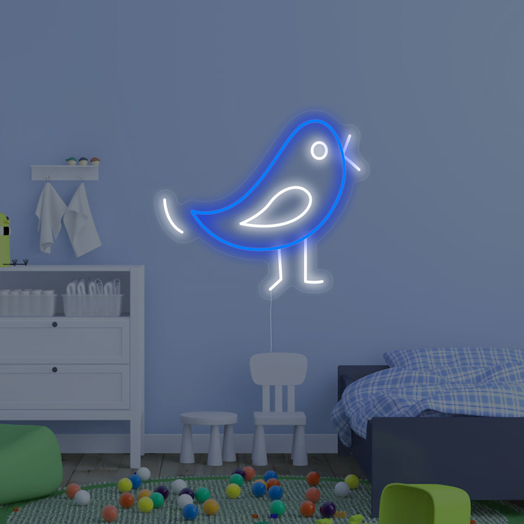 "Vogel, Kinderzimmer Dekoration" Neonschrift