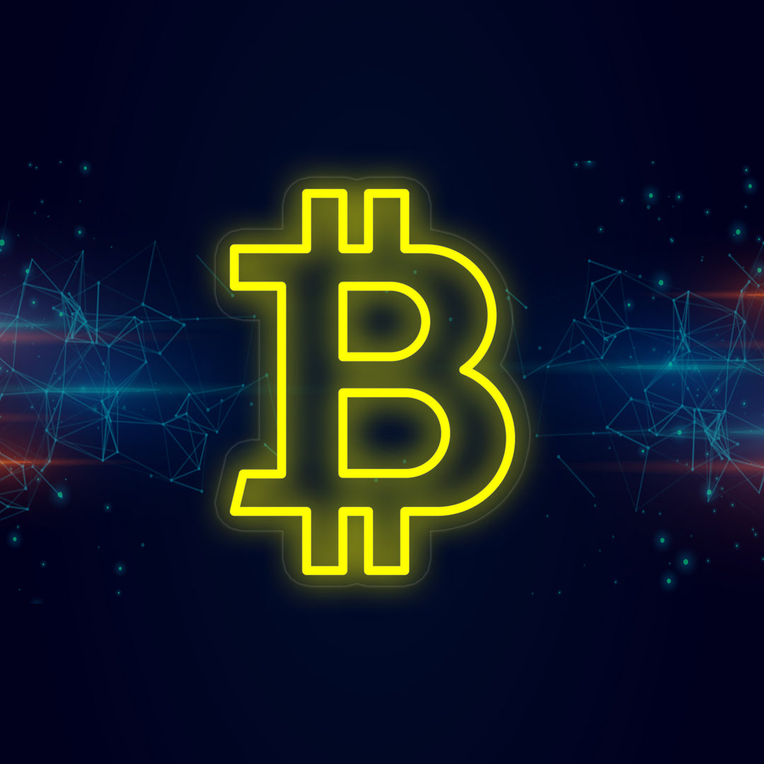 "Bitcoin B" Neonschrift