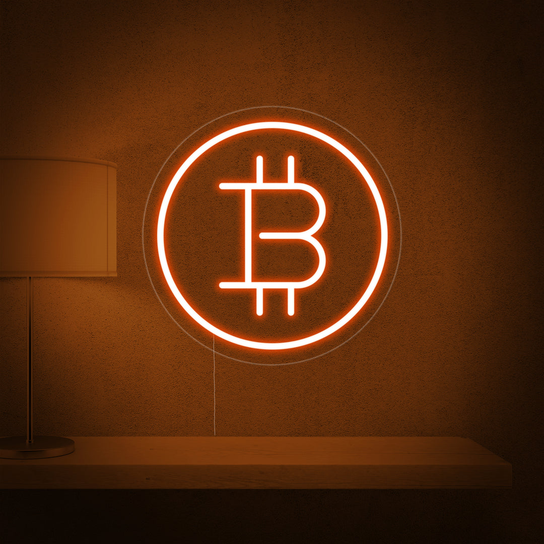 "Bitcoin" Neonschrift