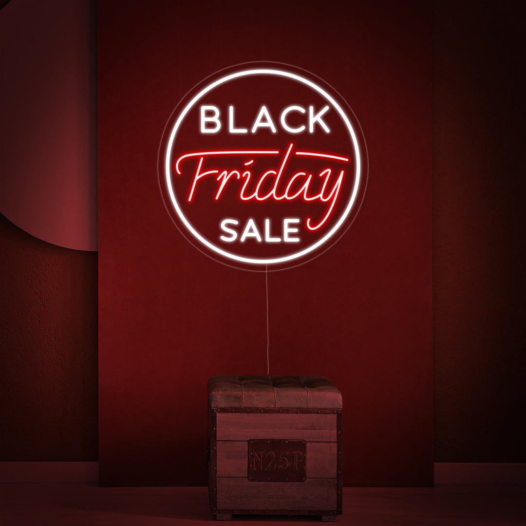 "Black Friday Sale" Neonschrift