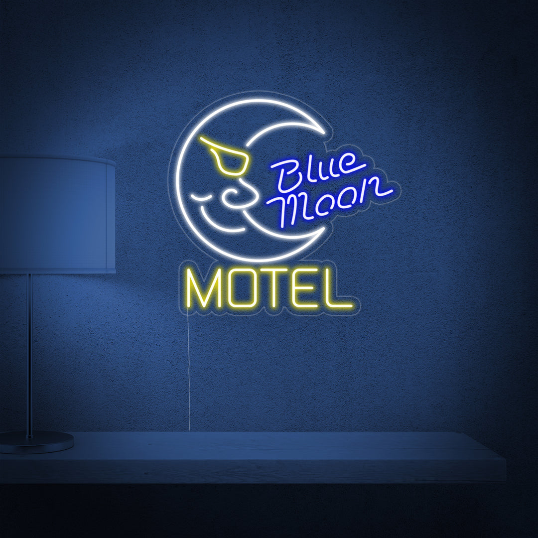 "Blue Moon Motel, Hotel" Neonschrift