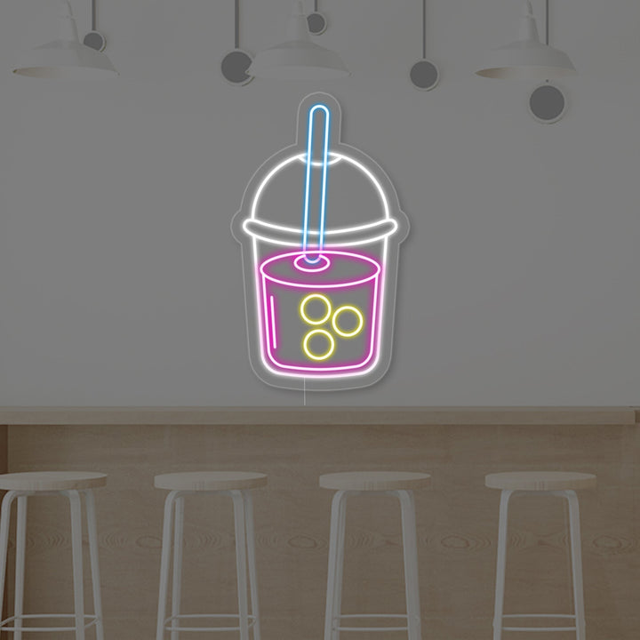 "Boba Tee Becher" Neonschrift
