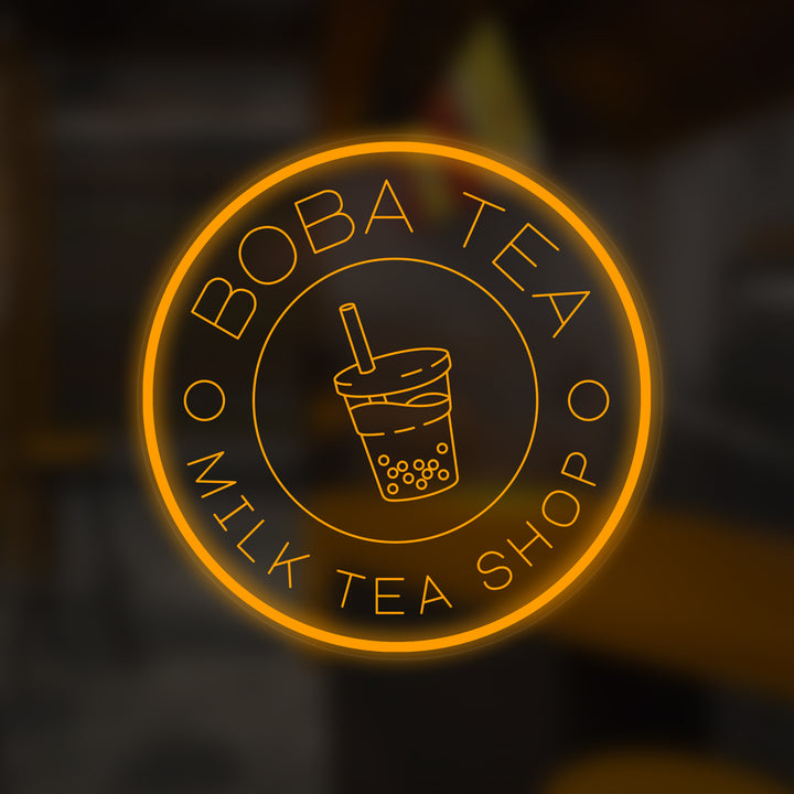 "Boba Tea Milk Tea Shop, Boba-becher" Mini Neonschrift
