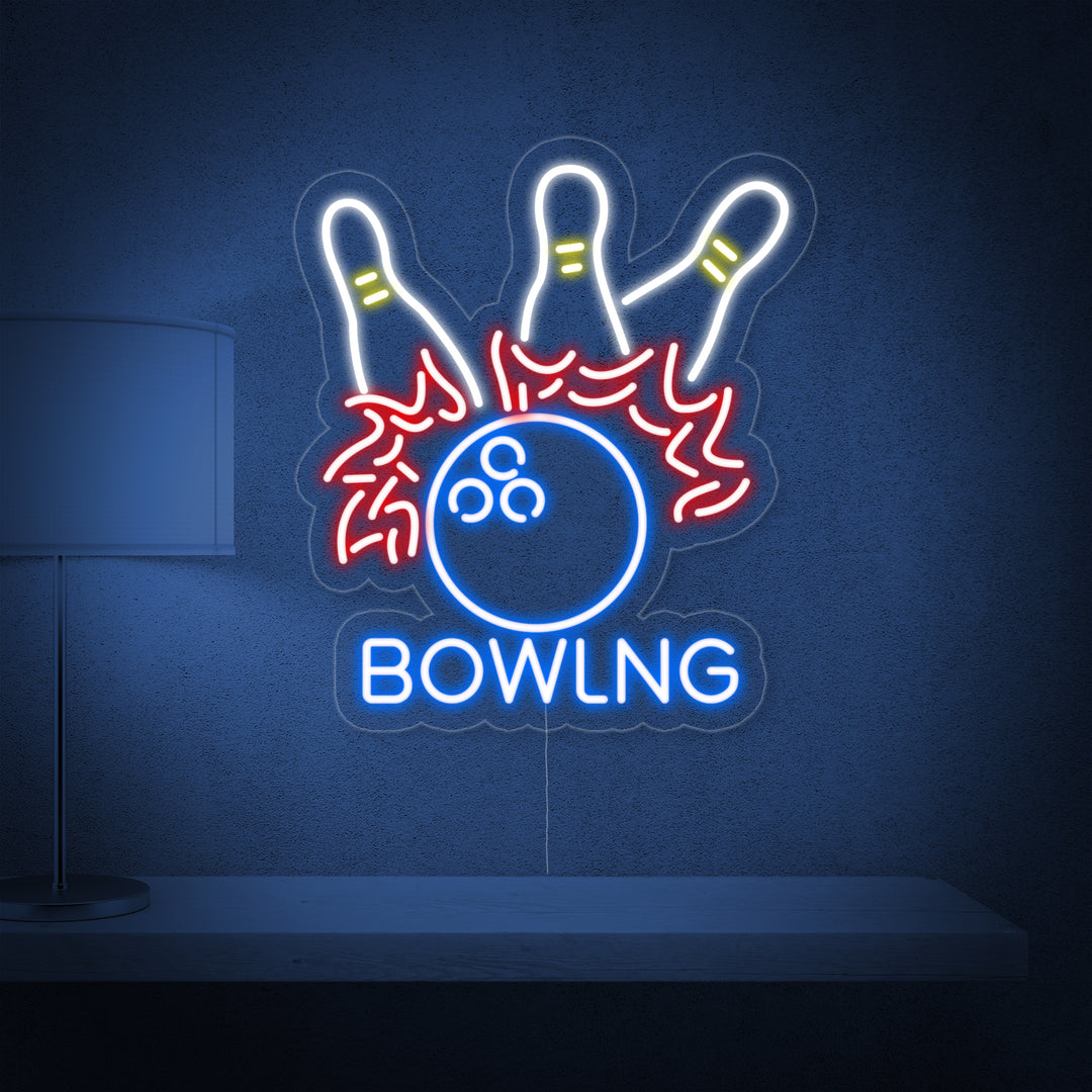 "Bowling Kugel" Neonschrift