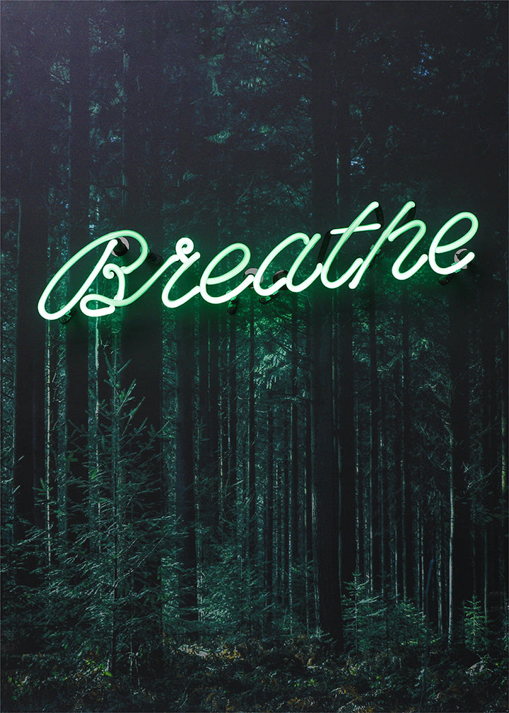 "Breathe" Neon auf Leinwand