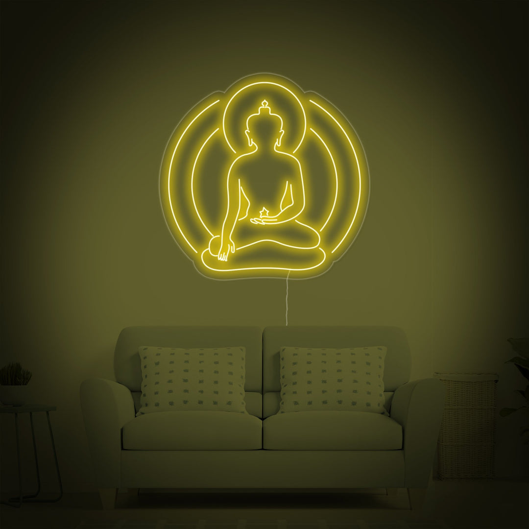 "Buddha-Yoga, Yoga-Raumdekoration" Neonschrift