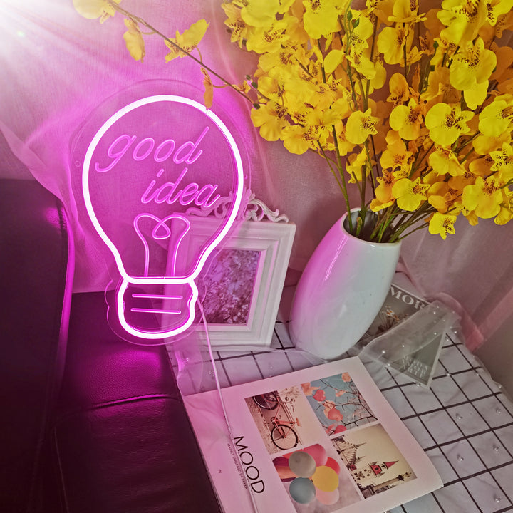 "Bulb Good Idea" USB Mini LED Neonschrift