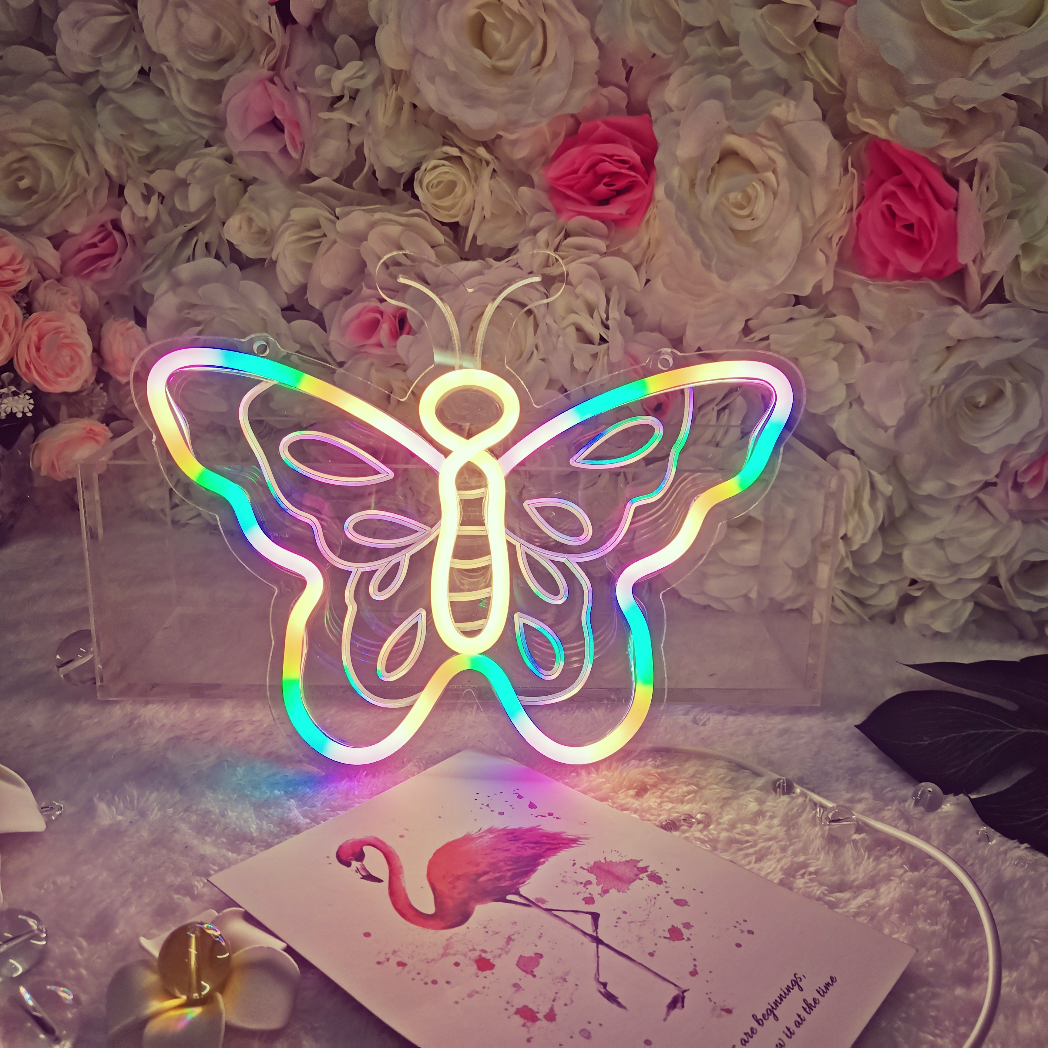"Schmetterling" USB Mini LED Neonschrift