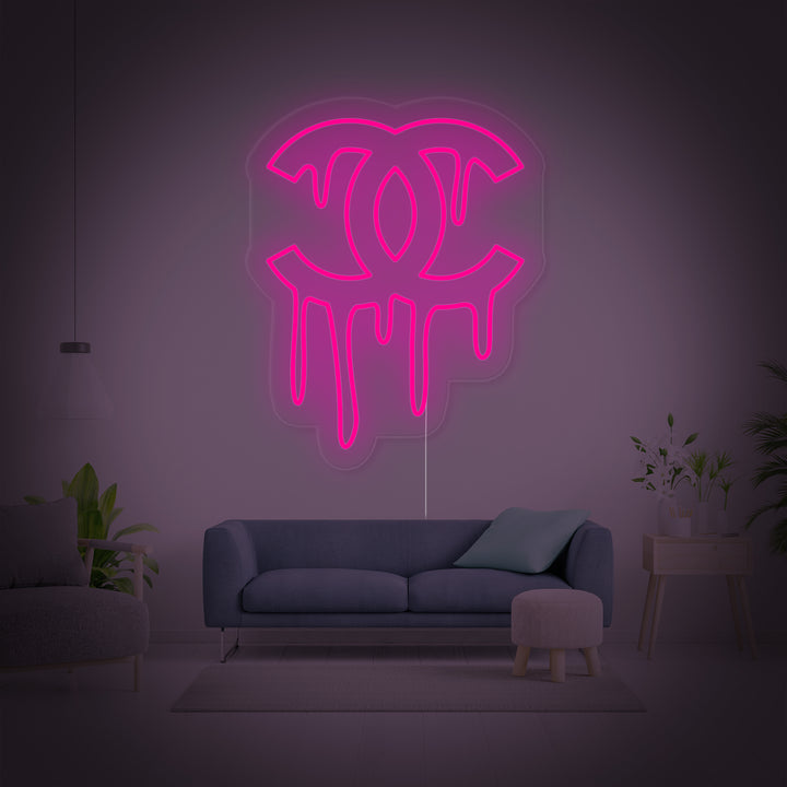 Luxury Double-Letter Drip Stil Neonschild