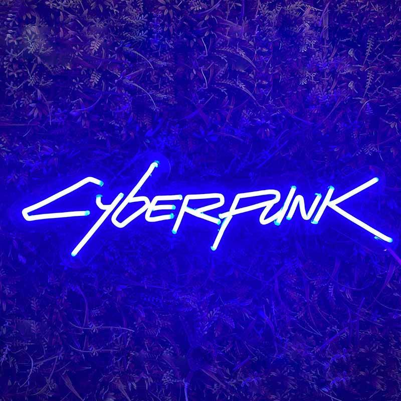 "Cyberpunk, Spielzimmerdekor" Neonschrift