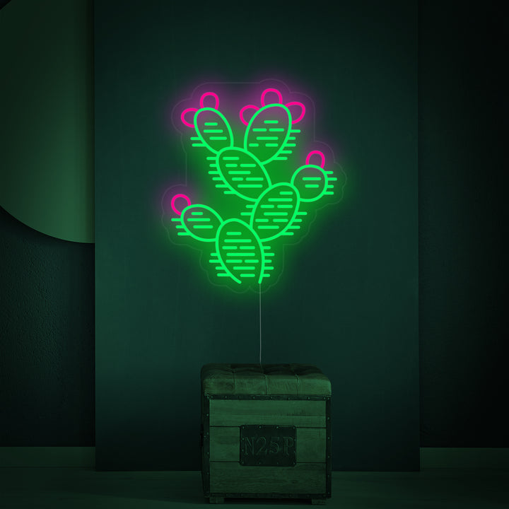 "Kaktus Wüstenpflanzen" Neonschrift