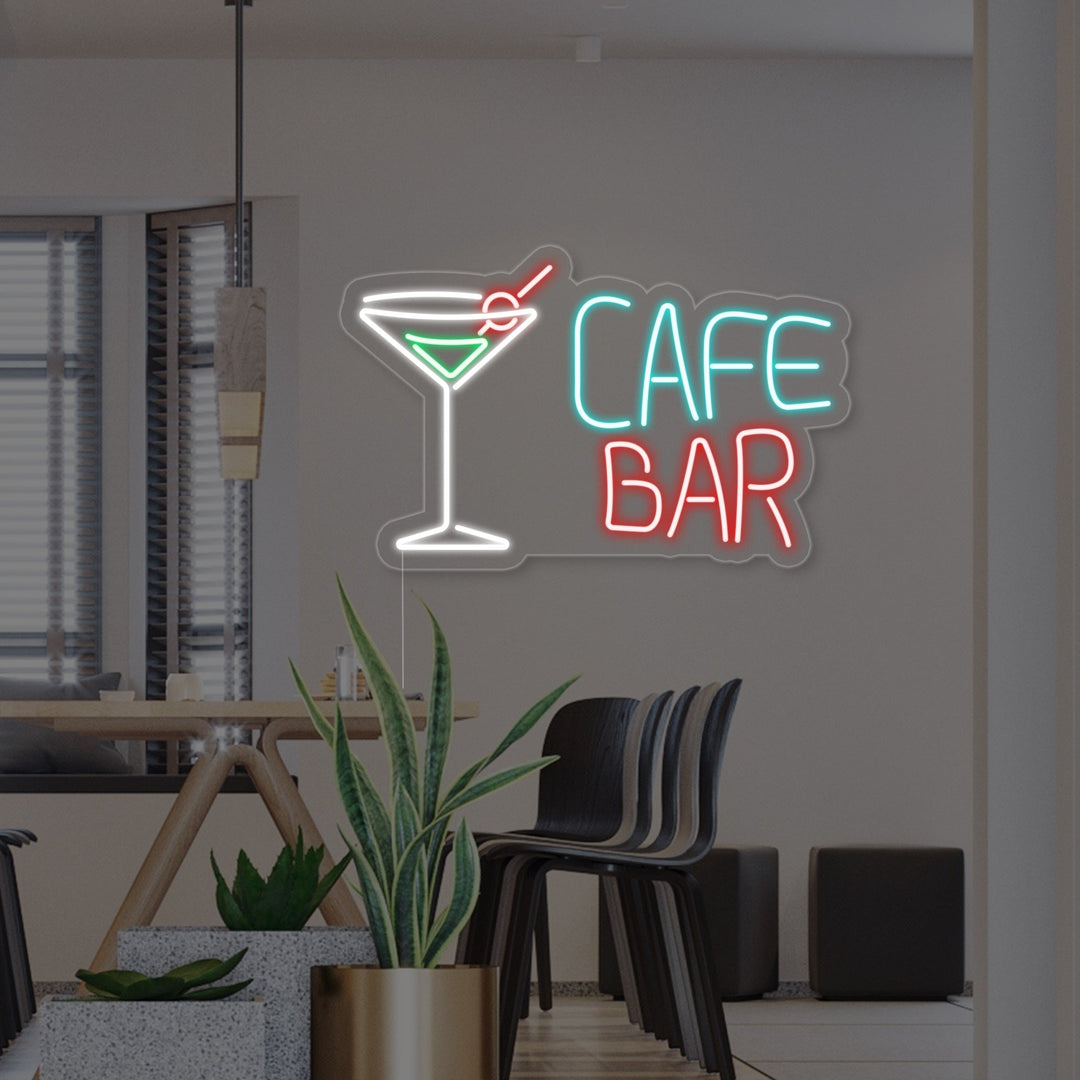 "Cocktails, Coffee Bar" Neonschrift