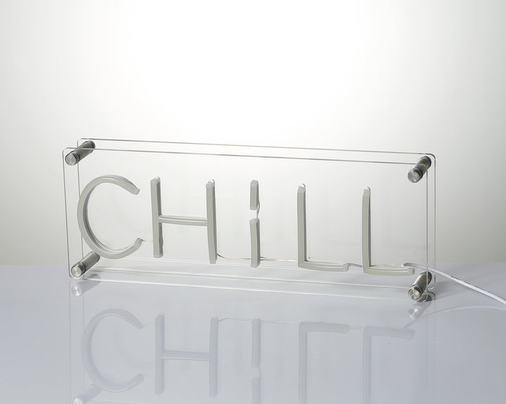 "Chill" Schreibtisch LED Neonschrift