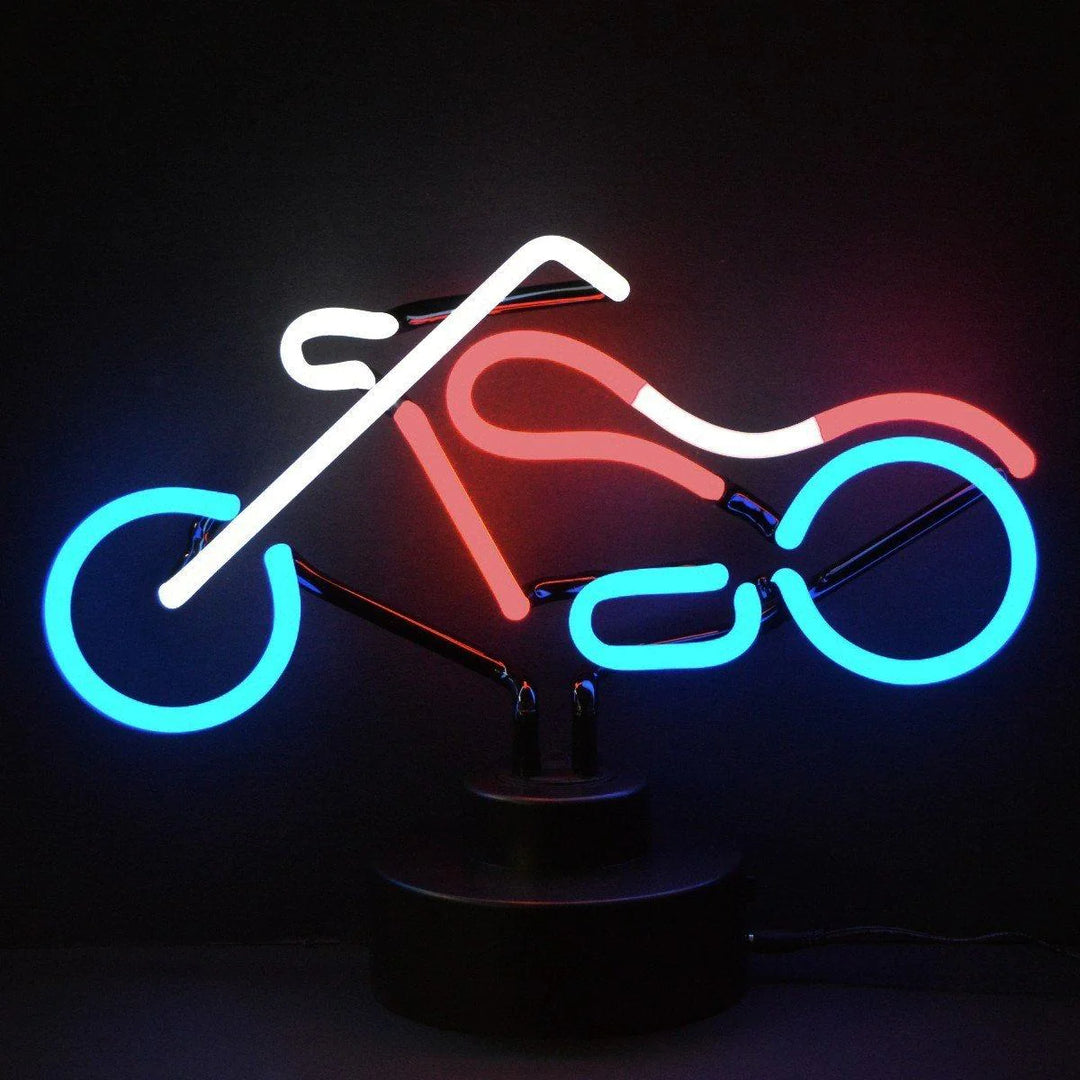"Choppermotorrad Tisch-Neonschild, Glas-Neonschild" Neonschrift