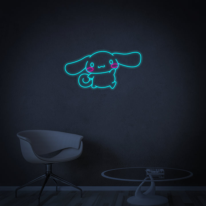 Niedlicher Cartoon Hund Neonschild