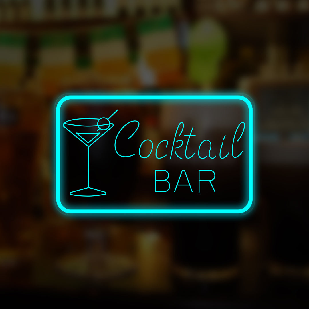"Cocktail Bar, Cocktail" Mini Neonschrift