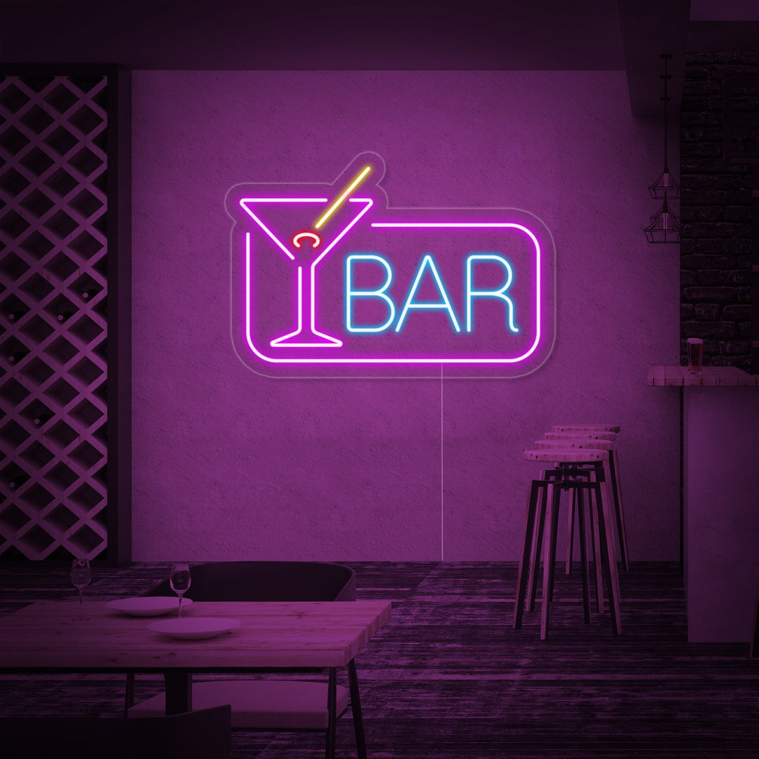 "Cocktail Bar" Neonschrift