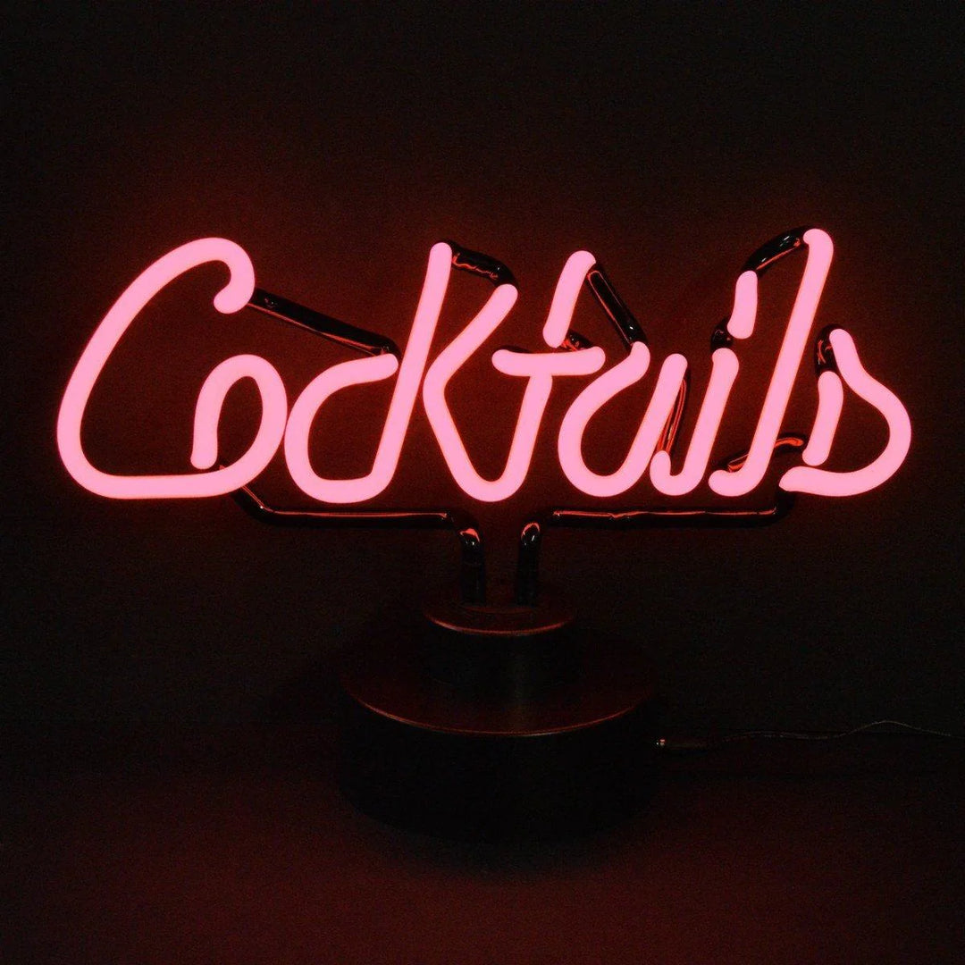 "Cocktails Tisch-Neonschild, Glas-Neonschild" Neonschrift