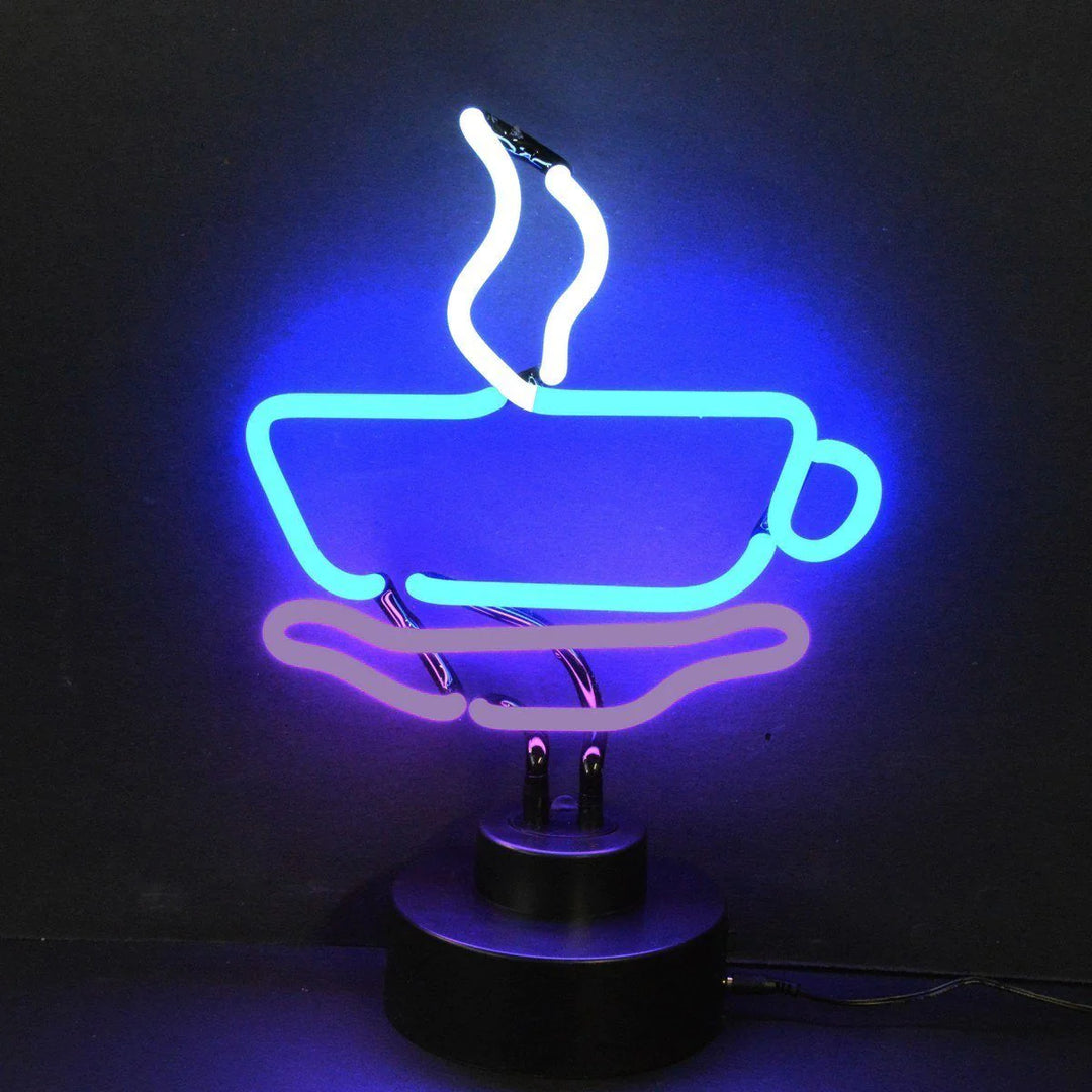 "Kaffeetassen Tisch-Neonschild, Glas-Neonschild" Neonschrift
