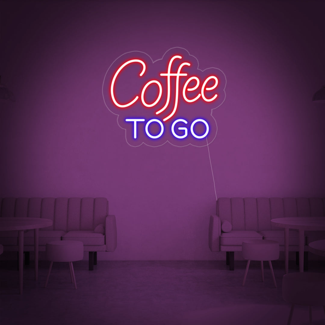 "Coffee To Go" Neonschrift
