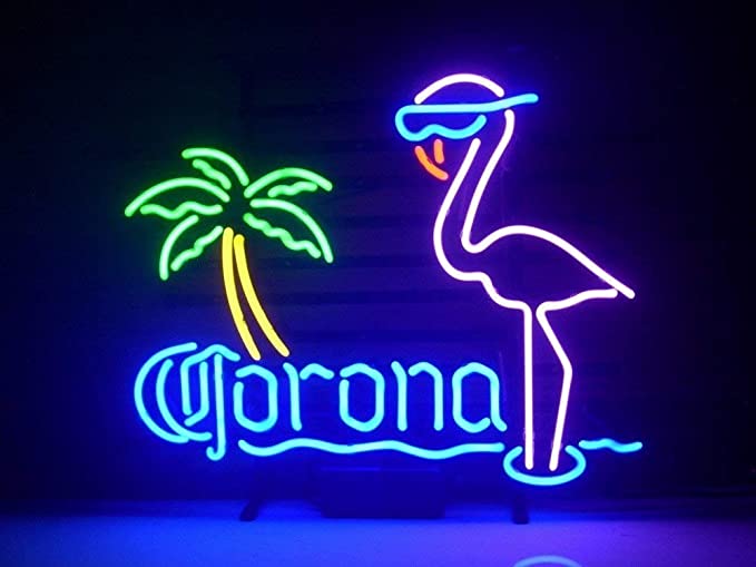 Corona Extra Pink Flamingo Neonschrift
