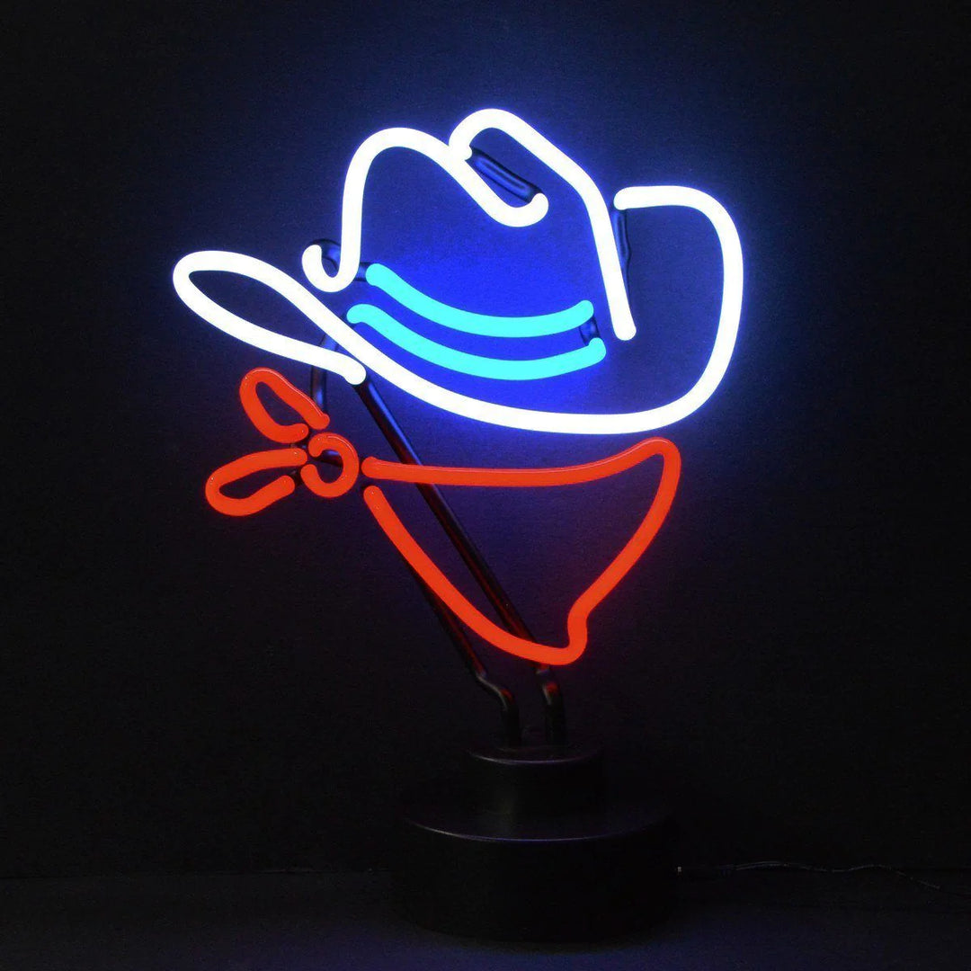 "Cowboy Tisch-Neonschild, Glas-Neonschild" Neonschrift
