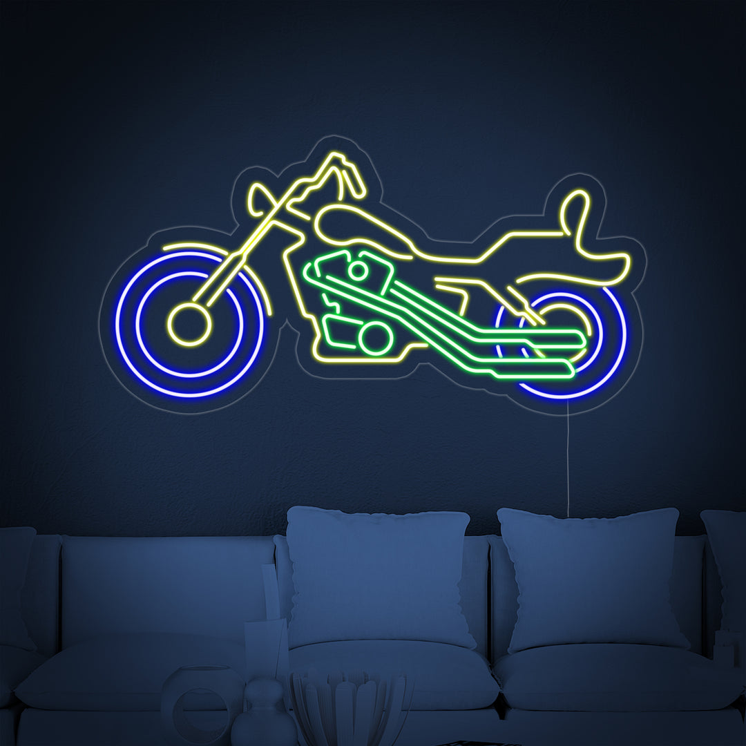 "Cozyle Motorrad Motorrad" Neonschrift