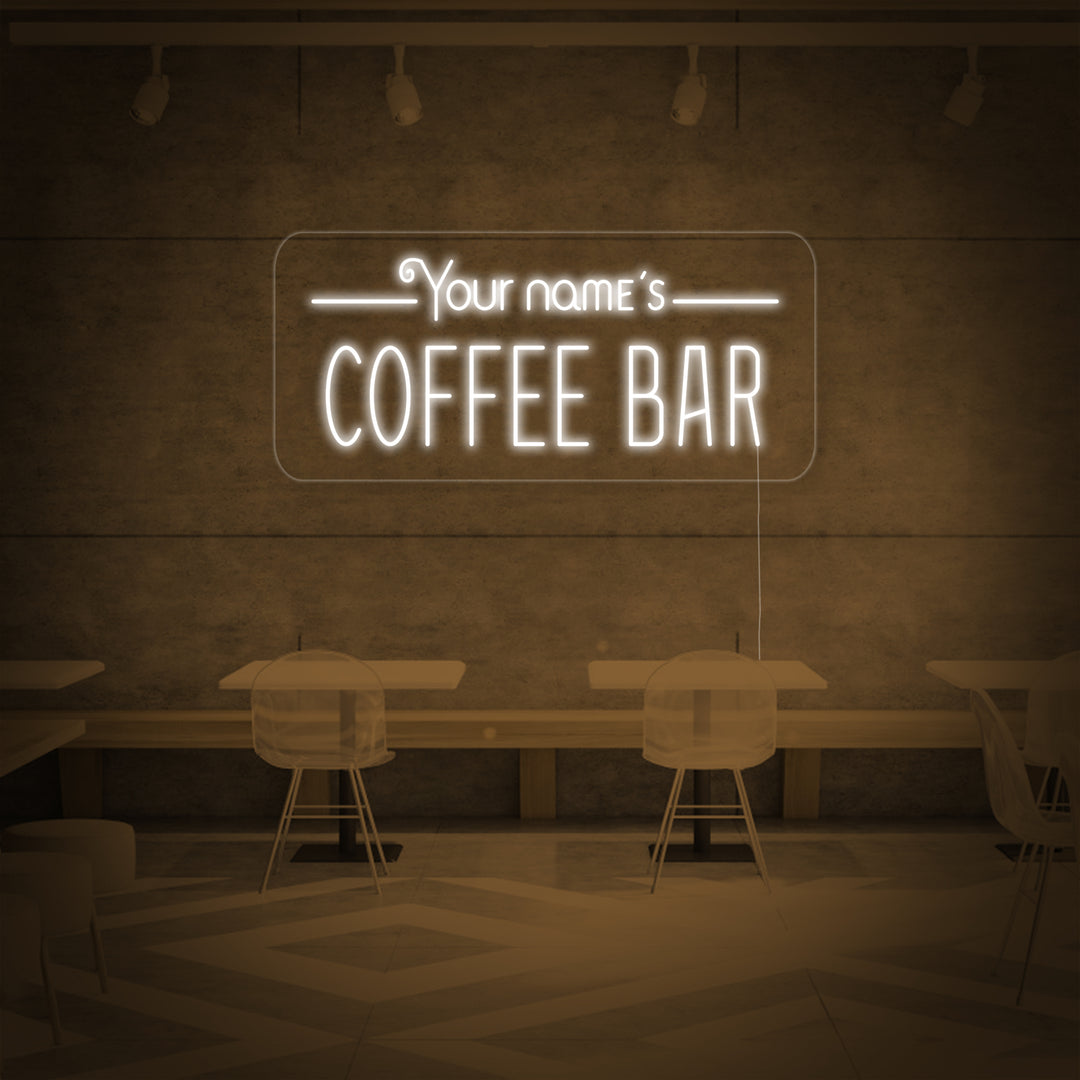 "Your Name's Coffee Bar" Neonschrift