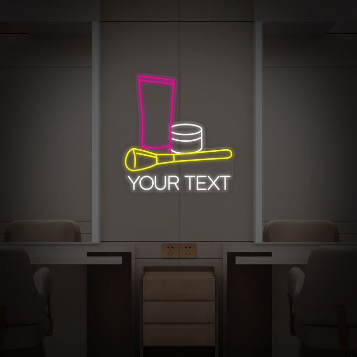"Individueller Text Und Kosmetik-Make-Up-Schönheitssalon" Neonschrift