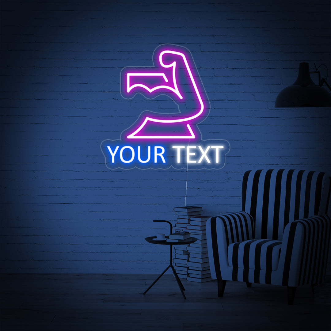 "Custom Your Text Muskelfitnessstudio Club" Neonschrift