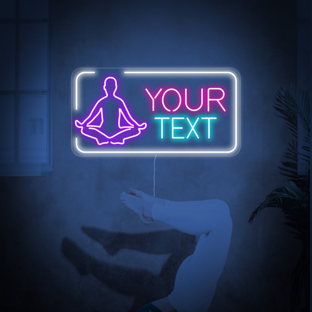 "Your Text, Yogaclub" Neonschrift