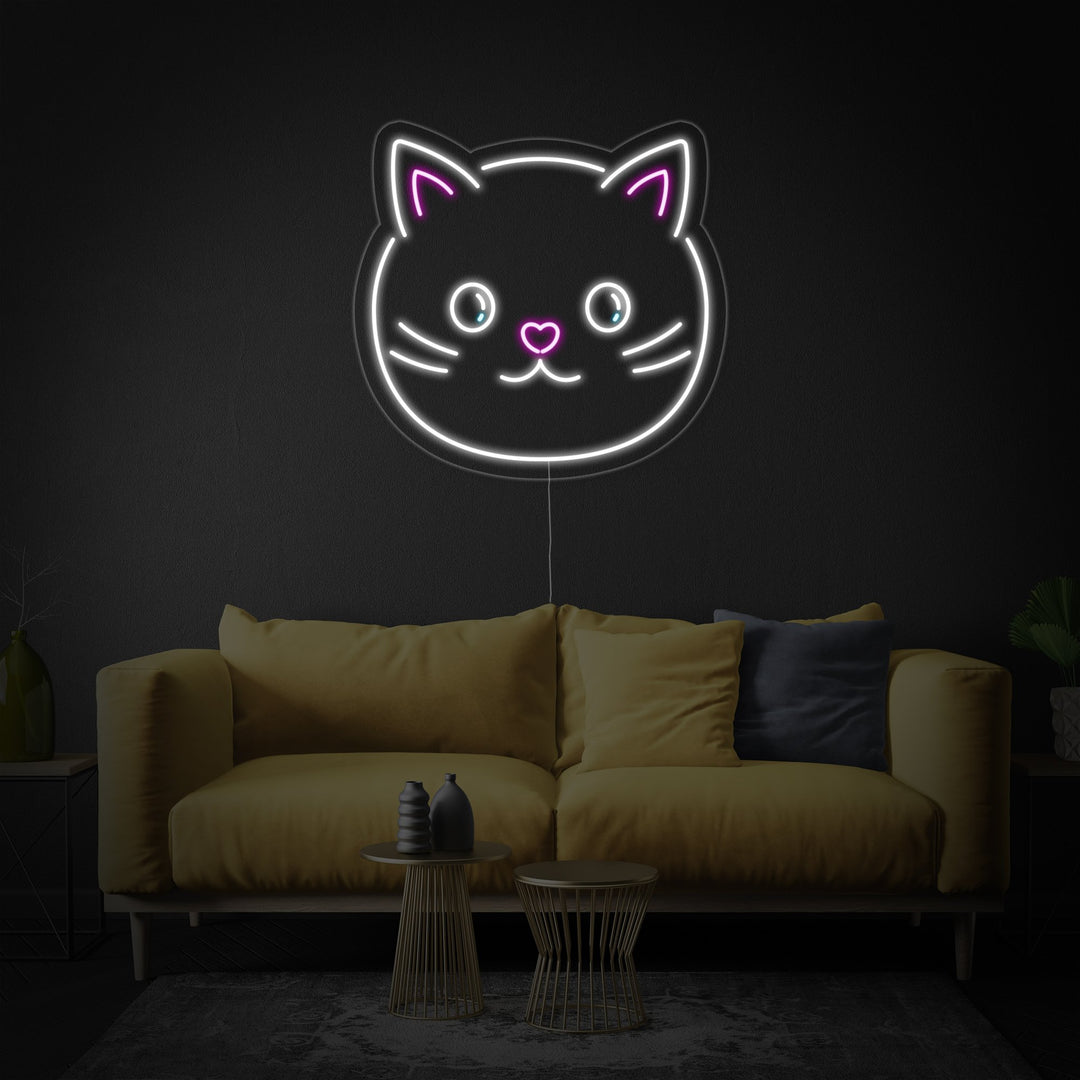 "Süße Katze" Neonschrift