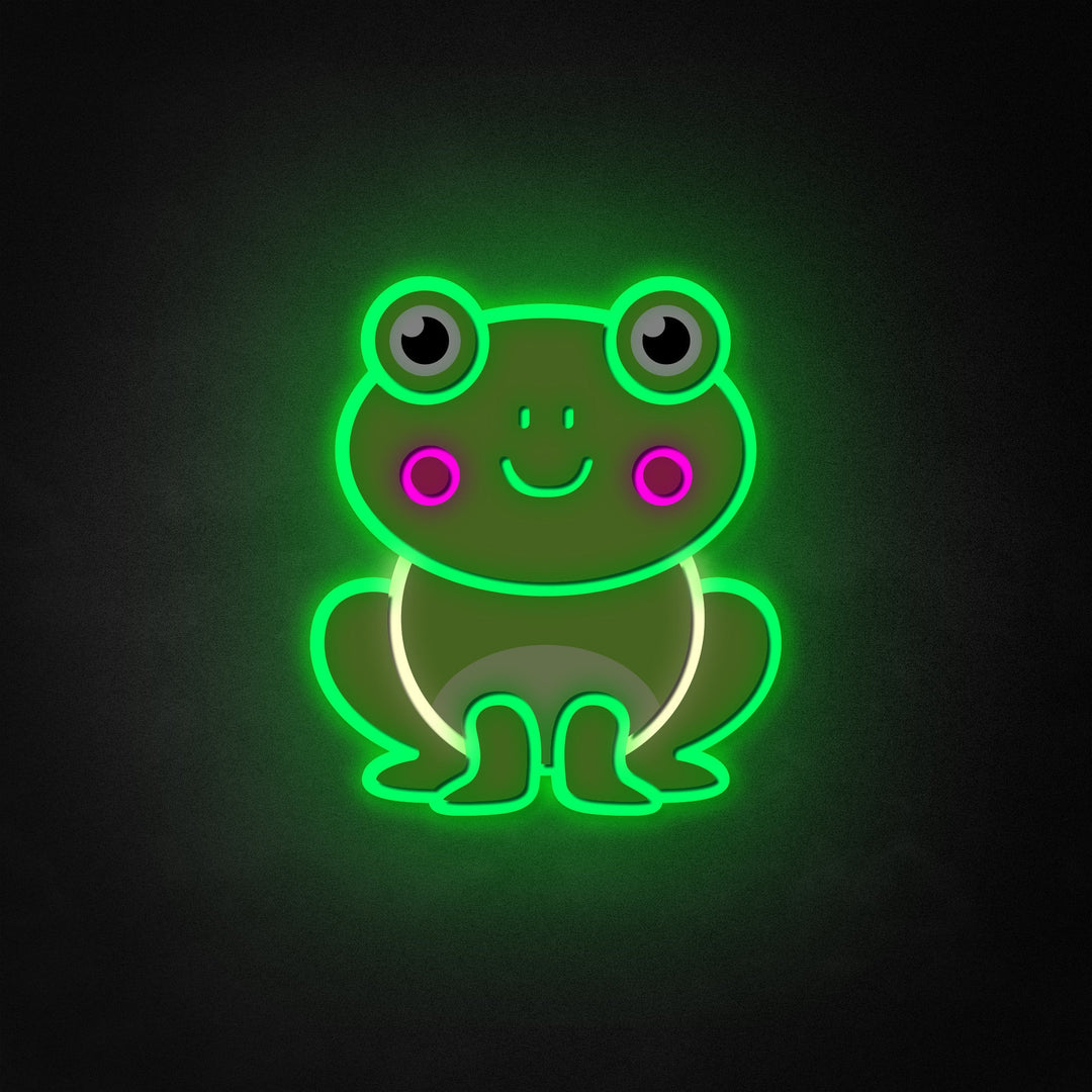 "Niedlicher Frosch" Neon Like