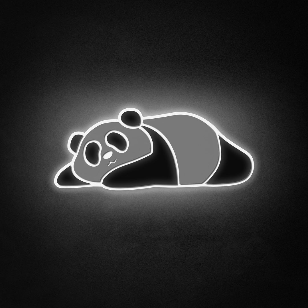 "Niedlicher Fauler Panda" Neon Like