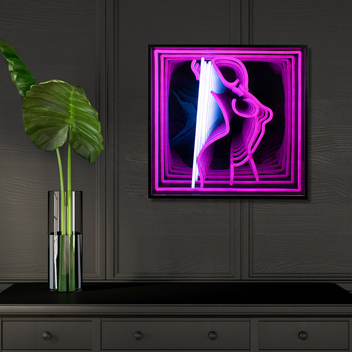 "Dacing Girl" 3D Infinity LED Neonschrift
