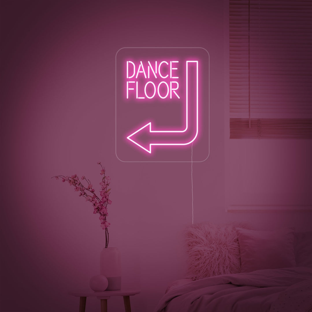 "Dance Floor" Neonschrift