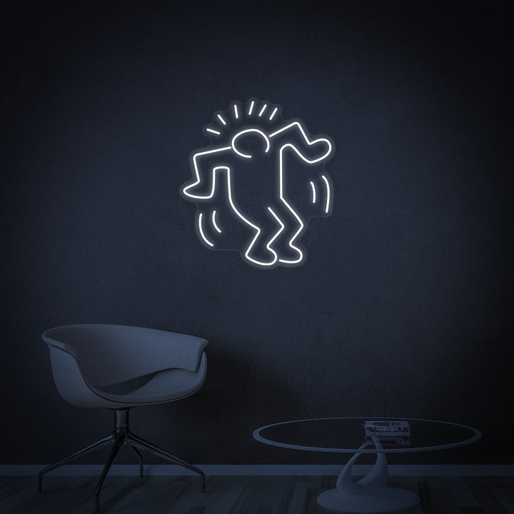 "Tanzender Kerl" Neonschrift