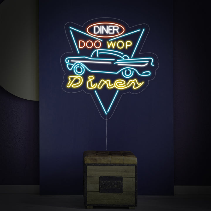 "Retro Diner" Neonschrift, Diner Leuchtreklame, Diner Leuchtschild
