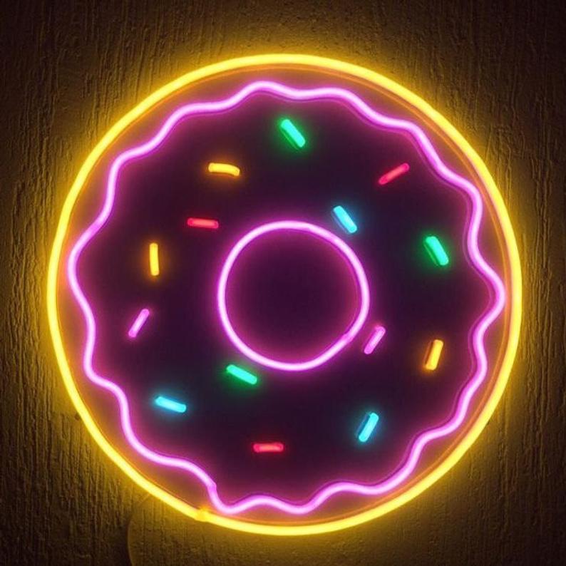 "Donut" Neonschrift