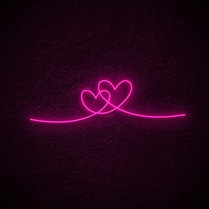 "Doppelherz" Neonschrift